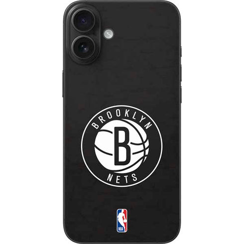 NBA Brooklyn Nets Distressed iPhone 16 Plus Skin